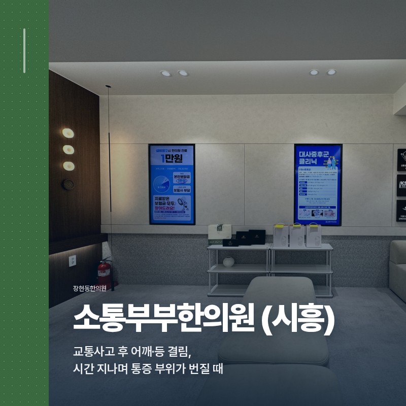 장현동한의원 교통사고 후 어깨·등 결림, 시간 지나며 통증 번질 때
