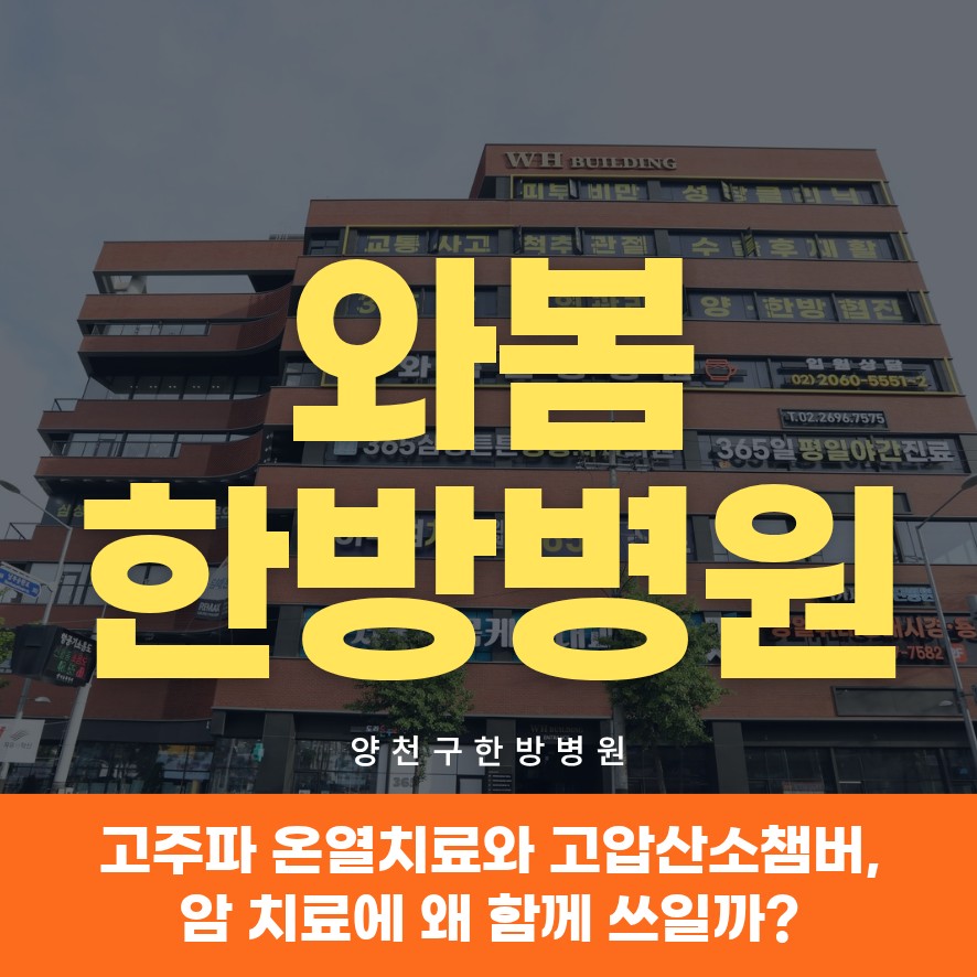 양천구한방병원, 고주파 온열치료와 고압산소챔버, 암 치료에 왜 함께 쓰일까?
